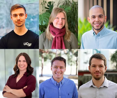 grid showing six mentoring award recipients