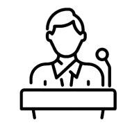 icon of person at podium