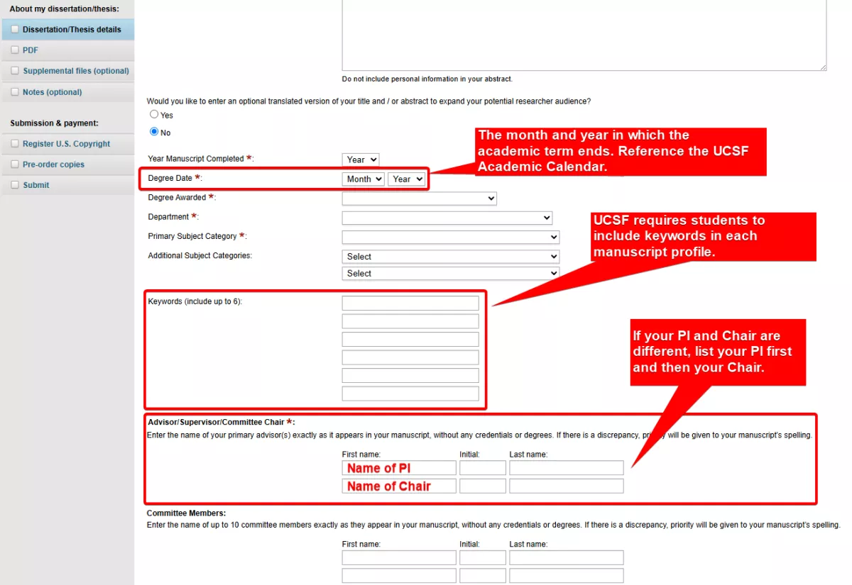 ProQuest - Manuscript Details