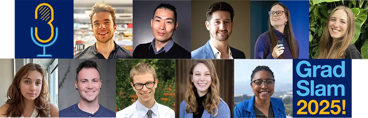 grid of headshots of 10 Grad Slam finalists