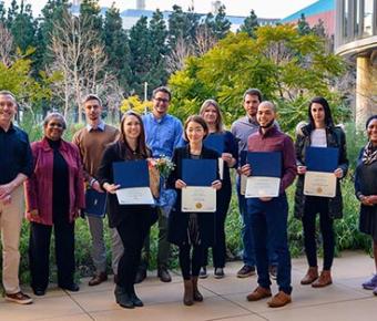 recipients of 2023 dean's mentoring awards pose with certificates