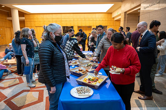 Attendees enjoy reception at dean's mentoring awards celebration