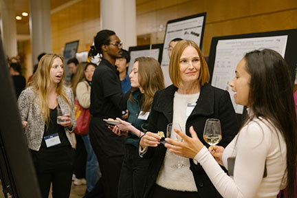 guests chat during the reception