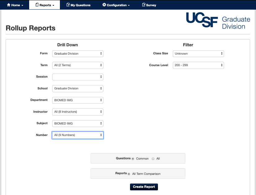 Creating rollup reports