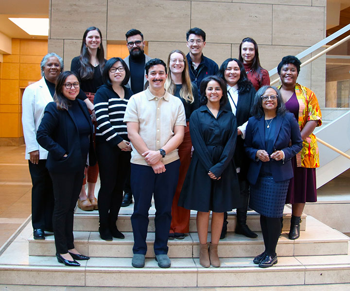 group photo of 2025 mentoring awardees with Grad Division deans