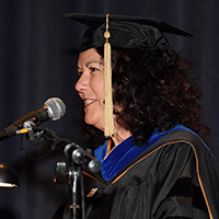 Kimberly S. Topp delivers commencement address to DPT candidates, June 10