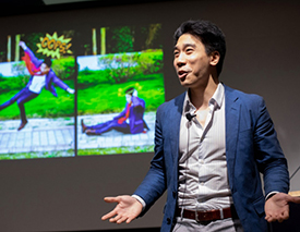 David Wu giving his talk