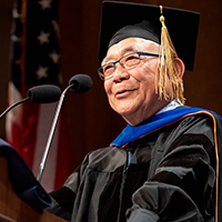 Keith Yamamoto, PhD delivers address at June 5 commencement