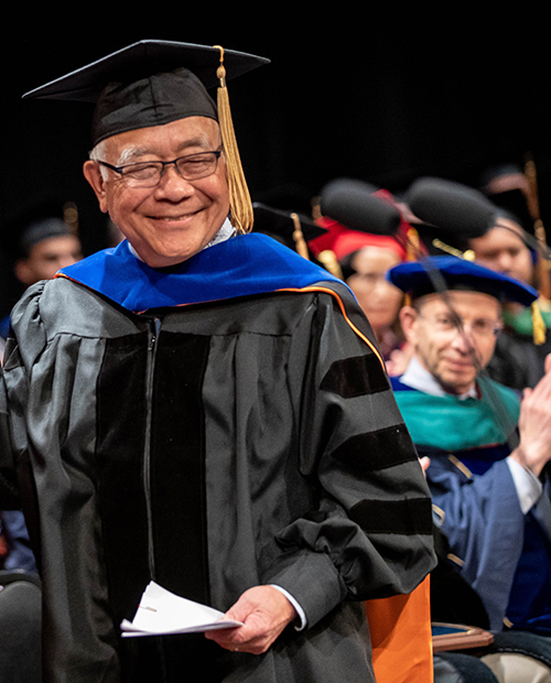 Dr. Keith Yamamoto at commencement